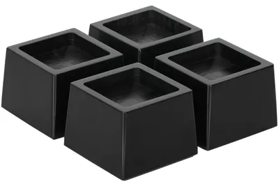 Zdjęcie produktu dla Podnośniki meblowe drewniane - 4 sztuki - wysokość 6,35 cm - kolor czarny