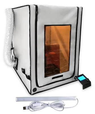 3-in-1 3D-Drucker-Abdeckung, feuerfest, mit Rauchabzug, 535x635x750 mm