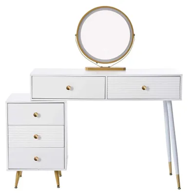 Imagen del producto de Mesa de maquillaje - Tocador - Mueble de belleza - Mesa de tocador - Iluminación LED con tres niveles de intensidad