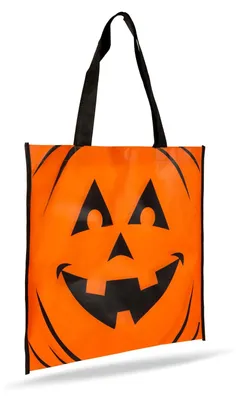 Immagine prodotto di Borsa regalo a tema Halloween - zucca - 35 x 37 cm - arancione
