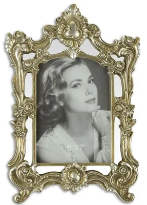 Obrázok produktu pre Casa Padrino Barokový obrazový rám antické striebro 21,4 x v. 31,2 cm - Nádherný obrazový rám v barokovom štýle