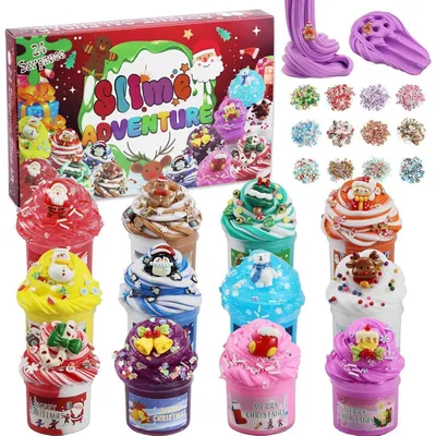 Produktbild von Adventskalender 2025 Butterschleim 24 Überraschungen Kinder Bastelset