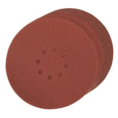 Produktbild von Silverline Klettschleifscheiben, gelocht, 225 mm, 10er-Pckg., 80er-Körnung