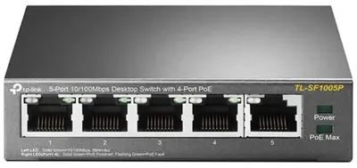Zdjęcie produktu dla TP-Link TL-SF1005P, Nie zarządzany, Fast Ethernet (10/100), Pełny dupleks, Obsługa PoE