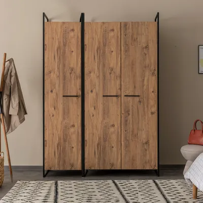 Obrázek produktu pro Skye Decor, Dynamic Takım - 29, šatní skříň, atlantská borovice, 100 % MELAMINEM POTŘENÉ PANELY, 104 x 52 x 225 cm
