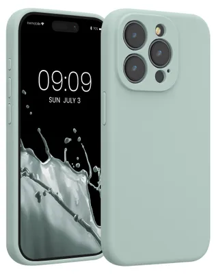 Produktbild von kwmobile Hülle kompatibel mit Apple iPhone 15 Pro - Hülle Silikon gummiert - Handyhülle - Handy Case in Cool Mint