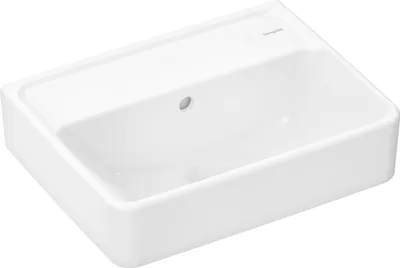 Produktbild von hansgrohe Xanuia Q Handwaschbecken, ohne Hahnloch, mit Überlauf, 450 × 340 mm, weiß glänzend, 60229450