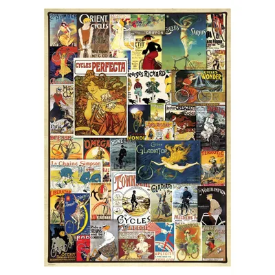 Image de Eurographics Puzzle Poster vélo antique, 1000 pièces, 68 x 48 cm, 6000-0756