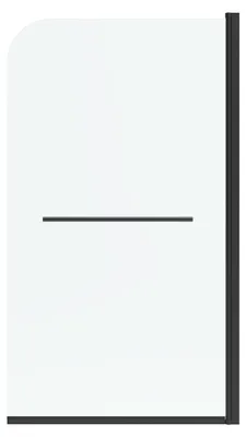 Produktbild von Badewannenaufsatz 75×140 cm, Faltwand, Schwarz, Aluminium, ESG