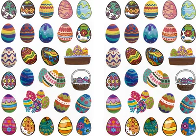 Produktbild von Oblique Unique Ostereier Sticker 54 Eier Aufkleber für Ostern Deko Osterdekoration zum Scrapbooking Basteln