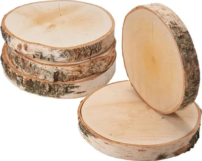 Produktbild von Grosse Baumscheiben 5 Stk. Dekoholz Holzscheiben Holzplatten 20 cm