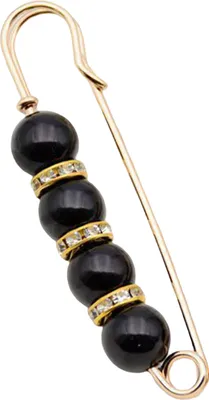 Produktbild von Blume Form Anti-Exposition Frauen Brosche Pin Glänzende Strass Faux Perlen Sicherheitsnadel Kostüm Zubehör-27