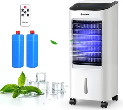 Produktbild von 4 in 1 Luftkühler mit Wasser, ohne Abluftschlauch, mobiles Klimaanlage mit 3 Modi/7L Tank/7,5H Timer/3 Geschwindigkeiten
