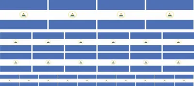 Produktbild von Mini Aufkleber Set - Pack glatt - 4x 51x31mm+ 12x 33x20mm + 10x 20x12mm- selbstklebender Sticker - Nicaragua - Flagge / Banner / Standarte fürs Auto, Büro, zu Hause und die Schule - Set of 26