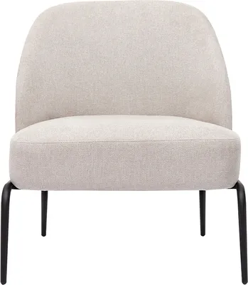 Produktbild von Miliboo - Design-Sessel im beigen Samtdesign mit schwarzem Metallfuß BREGO