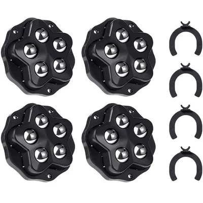 Produktbild von Schwerlast Kugelrollen selbstklebend 200kg | 4 Stück | Möbelrollen flach für Küchengeräte | Mini Transportrollen