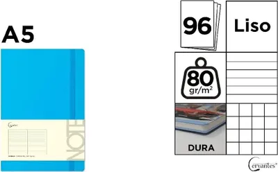 Produktbild von Notizbuch A5/96K blau MIX
