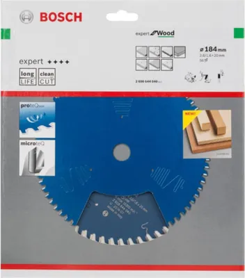 Image de Lame de scie circulaire Expert for Wood D.184mm perçage 20mm 56 dents WZ BOSCH