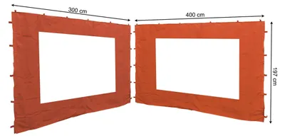 Obrázok produktu pre Elzusha – Súprava 2 bočných panelov s PVC oknom pre záhradnú altánku 3x4 m