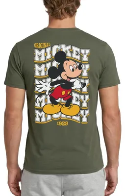 Produktbild von Mickey & Minnie Mickey Mouse Original 1928 Männer T-Shirt, XL, Militärgrün