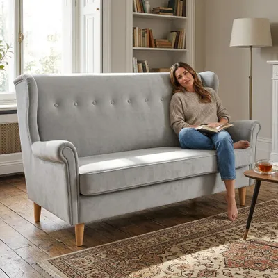 Produktbild von Schlafsofa ARI Monolit – Mit Schlaffunktion, Webstoff in Beige, Family Meble, KI-generiertes Bild