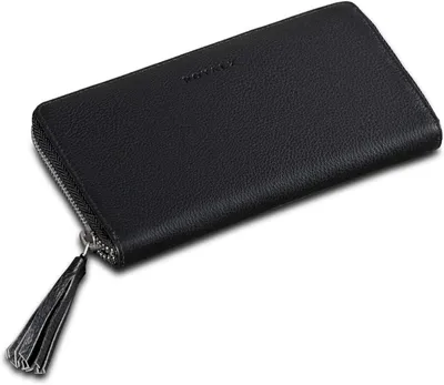 Produktbild von ROYALZ 'Helena' Damen Geldbörse aus Vintage Leder groß mit Reißverschluss, 12 Kartenfächer, RFID & NFC Schutz, Kleingeldfach, stilvolles Portemonnaie