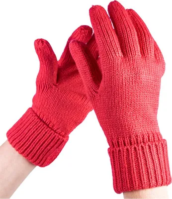 Immagine prodotto di Guanti invernali da donna in maglia rossa Passigatti