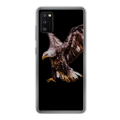 Produktbild von MuchoWow® Handyhülle Schutzhülle Hülle für Samsung Galaxy A41 Adler - Vogel - Federn Silikon Softcase Handy Hülle - Mobiltelefon