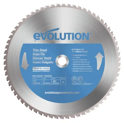 Image de Scie carbure Evolution TCT pour la coupe d'acier fin 355 mm / 90 dents pour tronçonneuses