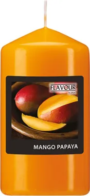Produktbild von Gala Flavour by GALA Duft-Stumpenkerze Ø 58 mm, 110 mm pfirsich - Mango-Papaya 96904 Duftkerzen Deko-Kerzen