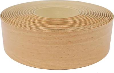 Produktbild von Kantenumleimer 4x100 cm - Helle Buche - Melamin Kantenband mit Schmelzkleber für stabile Möbelkanten - Umleimer für Schutz und dekorativen Abschluss von Möbelplatten - Furnierband zum Aufbügeln