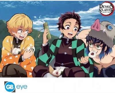 Immagine prodotto di Poster di Demon Slayer Tanjiro, Zenitsu e Inosuke 61 x 91,5 cm