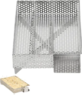 Obrázek produktu pro ECD Germany Generátor studeného kouře z nerezové oceli se 3 komorami pro ekonomické vypalování, 20x12,5 cm, BBQ generátor studeného kouře pro studené uzení a uzení v udírně