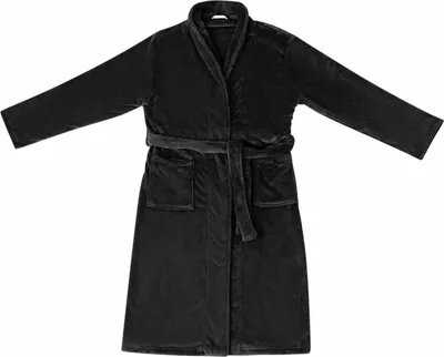 Produktbild von vidaXL Bademantel ohne Kapuze Schwarz XXXL Flanell