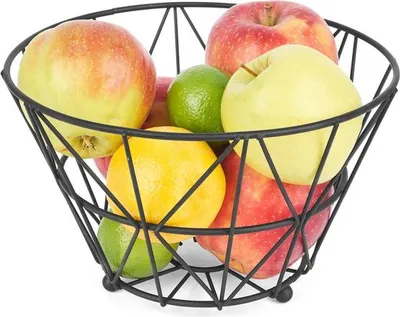 Zdjęcie produktu dla koszyk metalowy na owoce Tadar Tulum 24 x 15 cm czarny