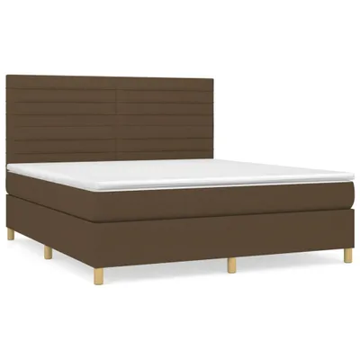 Produktbild von vidaXL Boxspringbett mit Matratze Dunkelbraun 160x200 cm Stoff