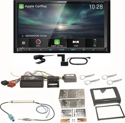 Produktbild von Kenwood DNX-7190DABS Android Auto Carplay Digitalradio Einbauset für Audi TT 8J