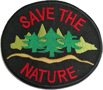Obrázek produktu pro Save The Nature Natur - Záplata, nažehlovací, nažehlovací obrázek, nášivka, nažehlovací, velikost: 7,6 x 5,7 cm