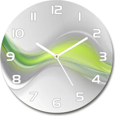 Produktbild von Wanduhr aus Glas 30fi Glasbild Glasuhr Gehärtetes Glas - weisse-zeiger - Waves abstraction