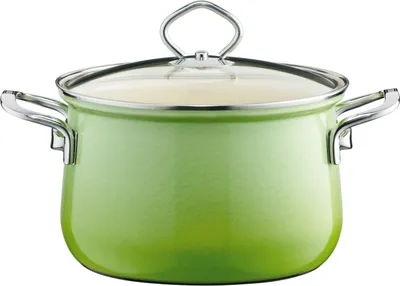 Produktbild von RIESS 0558-036 RIESS Emaille Topfset 5-tlg. Nouvelle extra stark, SMARAGD