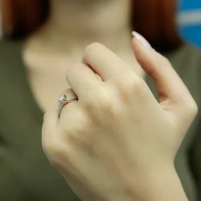 Produktbild von 0,31 Carat Diamant Solitär Ring Meisterwerk 14 Karat Weißgold - 55 (17,50 mm)