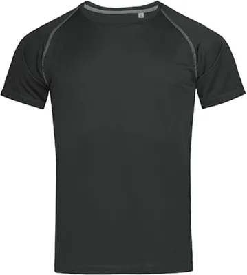 Produktbild von Stedman ST8030 | Herren Active Team Raglan, 100% ACTIVE-DRY° Polyester - Farbe: Black Opal - Größe: M