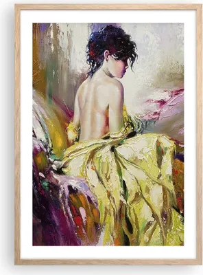 Produktbild von Gerahmtes Poster - Rahmen in heller Eiche - Frau Modell - 50x70 cm - Wand Bild - Wanddeko - Wandbilder - Kunstposter - Wandposter - Bilderrahmen - Bilder - Kunstdruck - Wandbild - P2NPA50x70-3524