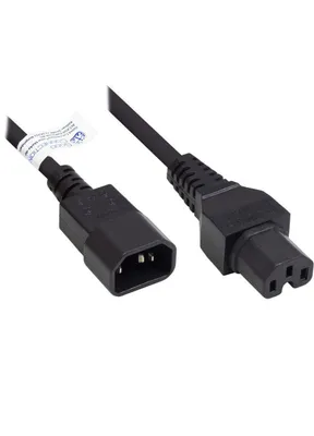 Produktbild von Good Connections Kaltgeräte-Warmgeräte  C14 an C15 schw. 1m