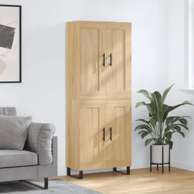 Produktbild von vidaXL Highboard Sonoma-Eiche 69,5x34x180 cm Holzwerkstoff