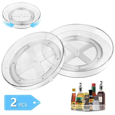 Image de Solidchoice - 2 plateaux tournants, organisateur de cuisine, rotation à 360 degrés