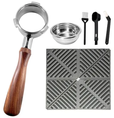 Image de Porte-filtre de 58 mm en acier inoxydable avec 3 pattes, pour machine à expresso | Coffret cadeau