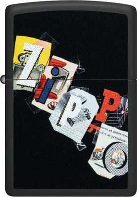 Produktbild von Zippo Benzin-Feuerzeug schwarz color Zippo Letters 60007463, unbefüllt