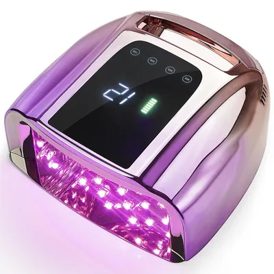 Produktbild von Professionelle, kabellose und wiederaufladbare 96-W-UV-LED-Nagellampe, Nagellampe für Gelhärtung, mit 42 LEDs, 4 Timer-Einstellungen und LCD-Display