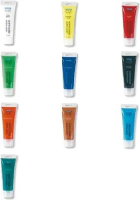 Produktbild von 14 Flaschen Acrylfarbe Set 14 Farben mit je 75ml